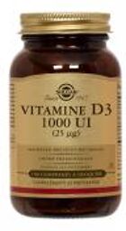 Vitamine D3 1000 UI (25mcg) 100 Comprimés - Flacon 100 comprimés
