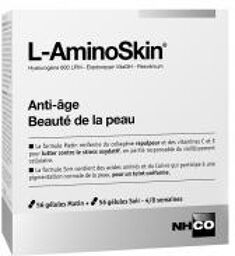 L-AminoSkin Anti-Âge 112 Gélules - Lot 1 pot de 56 gélules Matin + 1 pot de 56 gélules Soir