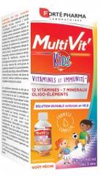 Forté Pharma MultiVit'Kids Vitamines et Immunité Sirop 150 ml - Flacon 150 ml