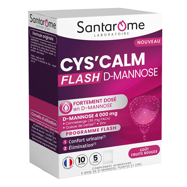Santarome Cys'Calm D-Mannose Flash Inconforts urinaires 15 comprimés