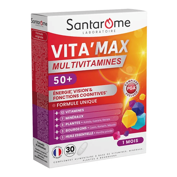 Vita'max Multivitamines Sénior Energie & Vitalité 30 comprimés