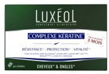 Luxéol Complexe Kératine Cheveux et Ongles 90 Gélules - Boîte 90 gélules