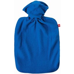 Bouillotte Classique étoffe moelleuse bleu