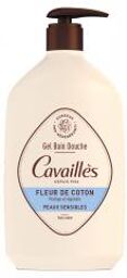 Rogé Gel Bain et Douche Fleur de Coton Peaux Sensibles 1 L - Flacon-Pompe 1000 ml