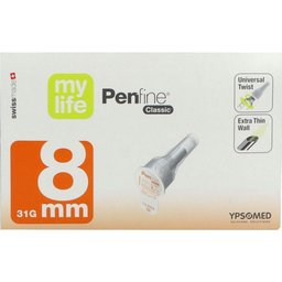 Mylife Penfine Classic - Aiguille Pour Stylo Injecteur 8 mm x 0,25 mm (Réf. 3300009)