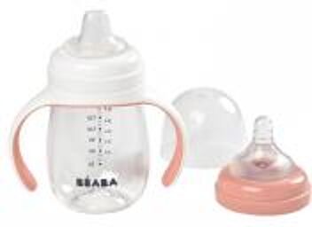 Béaba Biberon d'Apprentissage 2 en 1 210 ml - Old Pink - Boîte 1 biberon d'apprentissage
