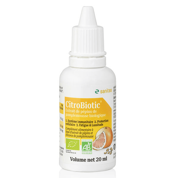 Citrobiotic Extrait de Pépins de Pamplemousse Bio 20ml