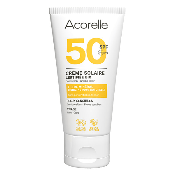 Crème Solaire Visage SPF50 Bio 50ml