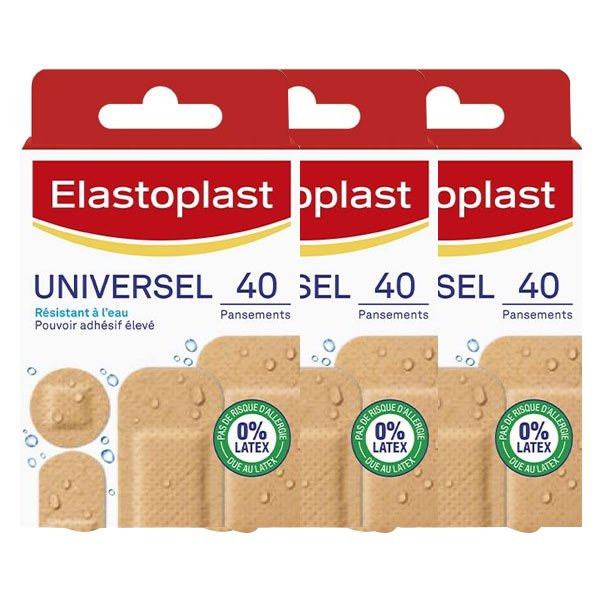 Classique Pansement Universel Lot de 3 x 40 unités