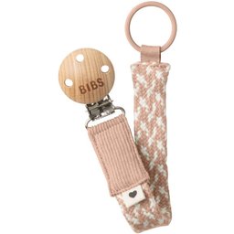 Attache-sucette tressée Rose