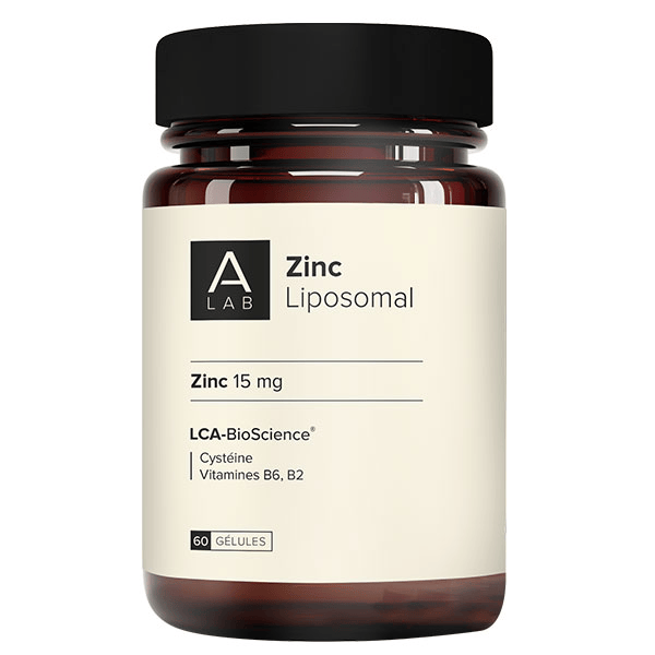 Zinc Liposomal 15 mg - Immunité, Peau, Cheveux, Vision, Acné - 60 gélules