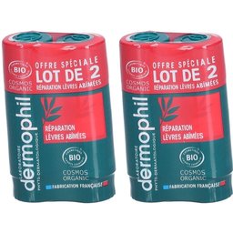 Indien Réparation Lèvres Abîmées Bio Stick Lot de 2
