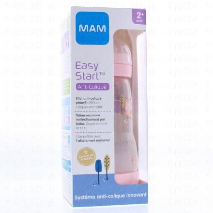 Easy Start Anti-Colique biberon débit 2 260ml rose couleur de la nature
