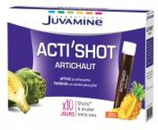 Acti'Shot Artichaut à Avaler Sans Eau 10 Shots - Boîte 10 shots de 25 ml