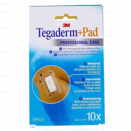 Tegaderm +Pad - Professional care - Pansement transparent avec compresse 10 pansements 5cm x 7cm