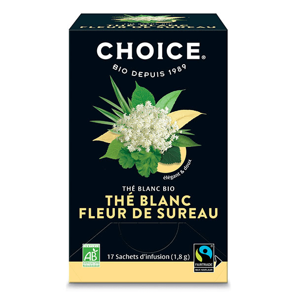 Thé Blanc Fleur de Sureau Bio 17 sachets