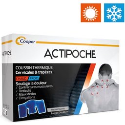 Actipoche Coussin Thermique Chaud/Froid Cervicales Et Trapèzes 24x40cm