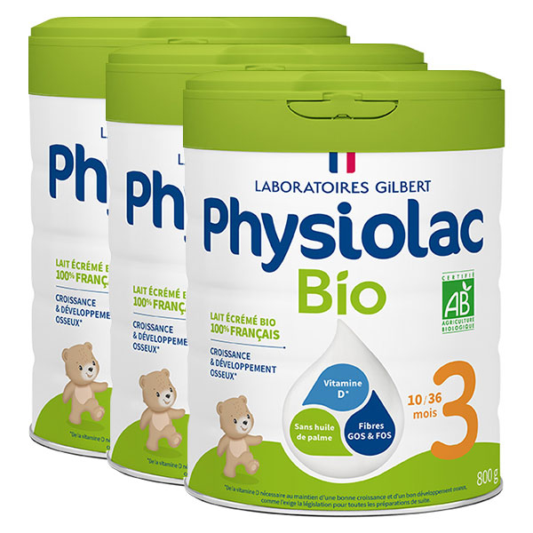 Bio Lait Croissance 3ème Âge 800g X3