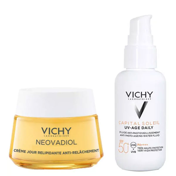 Routine Ménopause Crème de Jour Post-Ménopause Neovadiol 50ml & Capital Soleil UV-Age SPF 50+40ml