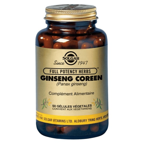 Ginseng Coréen Panax 50 gélules végétales
