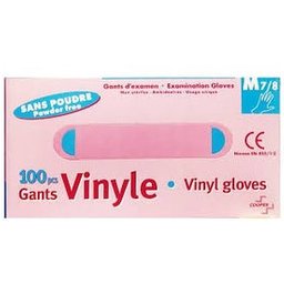 Gants Vinyle Non Poudrés Taille S 6/7 100uts