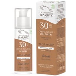 Les Laboratoires de Biarritz Crème solaire visage teintée dorée SPF30 certifiée bio