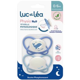 LUC ET LEA Duo de sucettes nuit physiologiques – Baleine