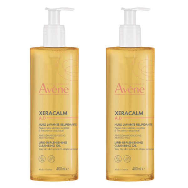 XeraCalm A.D Huile Lavante Relipidante Lot de 2 x 400ml