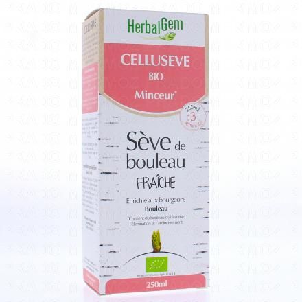 Séve de bouleau enrichie aux bourgeons frais - Sève minceur Peau d'orange Celluseve bio 250ml