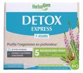 Détox Express Purifie l'Organisme en Profondeur 7 Jours - Boîte 7 monodoses de 10 ml