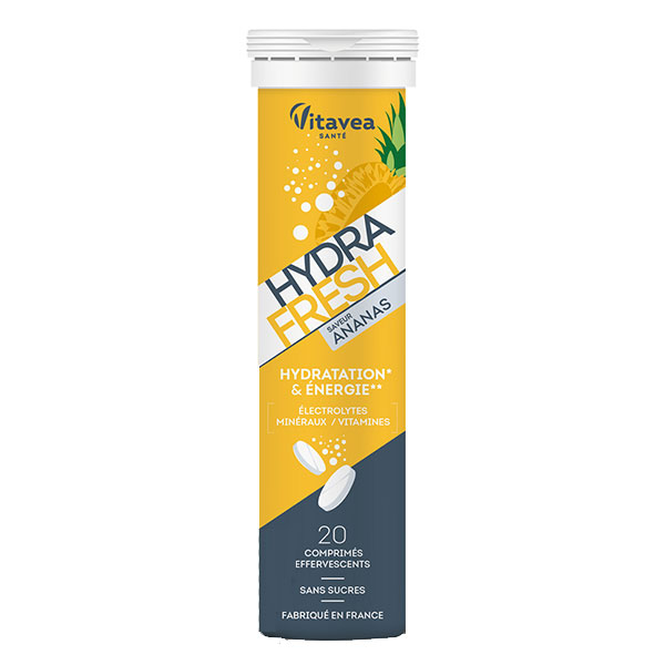 HydraFresh Ananas Hydratation & Energie 20 comprimés effervescents