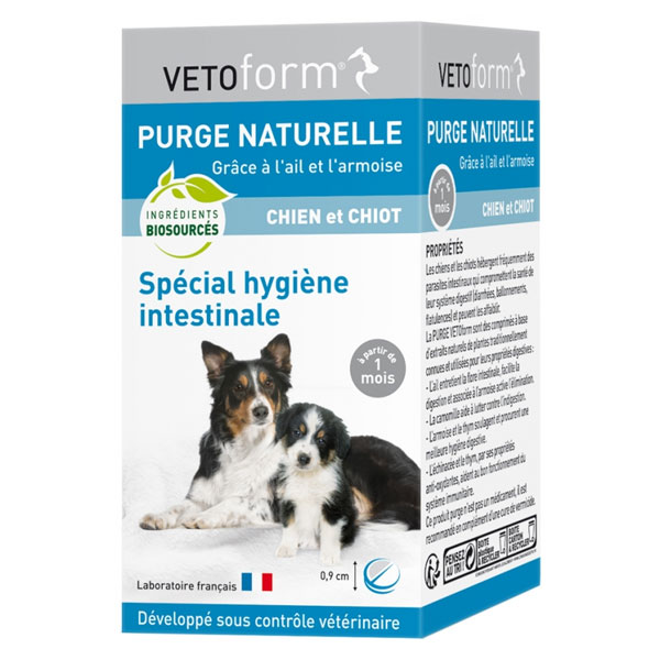 Purge Naturelle Spécial Vers Chien et Chiot 50 comprimés