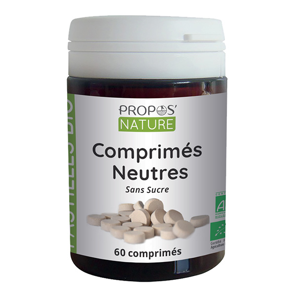 - Comprimés neutres Bio - support Aromathérapie - 60 comprimés