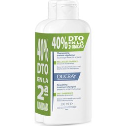 Kelual Squanorm Shampooing Traitant Régulateur Pellicules Grasses 2x400ml