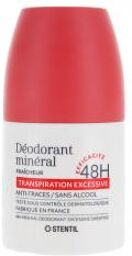 Déodorant Minéral Fraîcheur Transpiration Excessive 48H Roll-On 50 ml - Flacon-Bille 50 ml