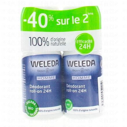 Déodorant roll-on Homme lot de 2 flacons 50ml