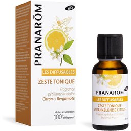Pranarôm Les Diffusables Zeste Tonique Citron et Bergamote - Fragrance pétillante acidulé