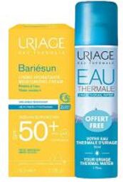 Bariésun Crème Hydratante Très Haute Protection SPF50+ 50ml + Eau Thermale d'50 ml Offert - Lot 1 crème de 50 ml + 1 spray de 50 ml