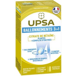 Ballonnement 3 en 1 Made in France (40 gélules végétales)