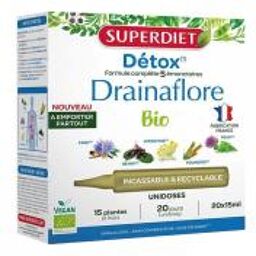 Drainaflore Bio - 20 Unidoses de 15 ml - Boîte 20 unidoses de 15 ml