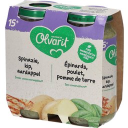 Olvarit | Petit Pot | Repas Bébé Dès 15 Mois | Epinard Poulet Pommes De Terre