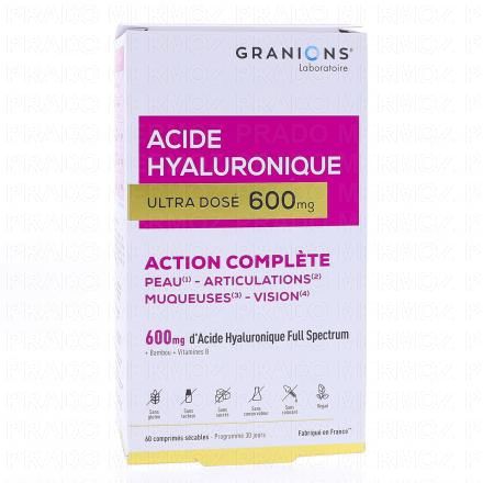 Acide Hyaluronique ultra dosé 600mg x60 comprimés