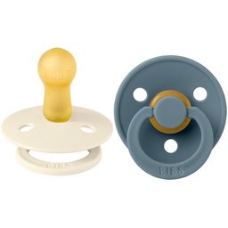 Sucettes Ivoire Pétrole Taille 2 2uts