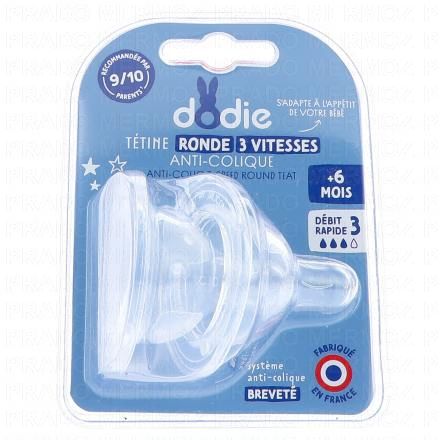 Tétine col large + 6 mois débit 3 lot de 2