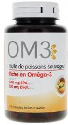 Huile de Poisson Riche en Oméga 3 120 Capsules - Boîte 120 capsules