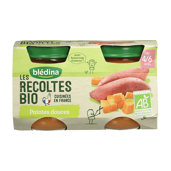 Les Récoltes Bio Pot Patates Douces +4m 2 x 130g