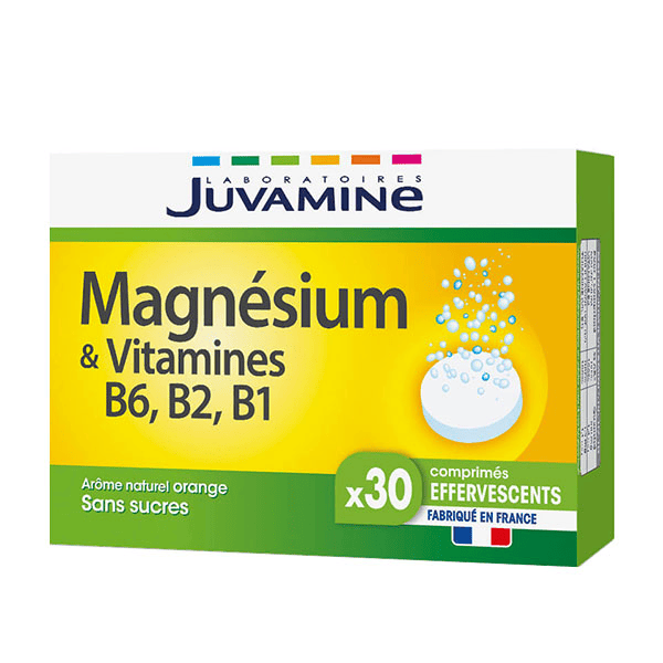 Magnésium et Vitamine B6 B2 B1 30 comprimés effervescents