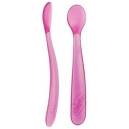 Cuillère en Silicone Rose 2 pcs
