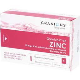 Granions® de Zinc 15 mg/2 mL