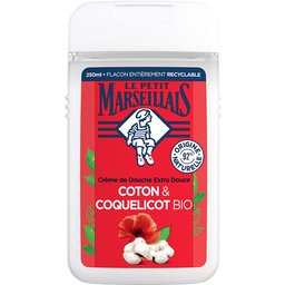 Douche Crème Extra Doux Lait de Coton et Coquelicot, 250 ml
